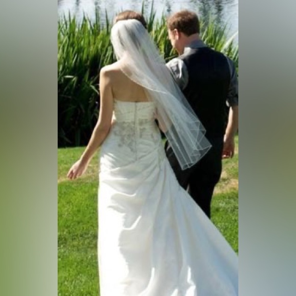David's Bridal Galina Ivory Wedding Dress (size 4)